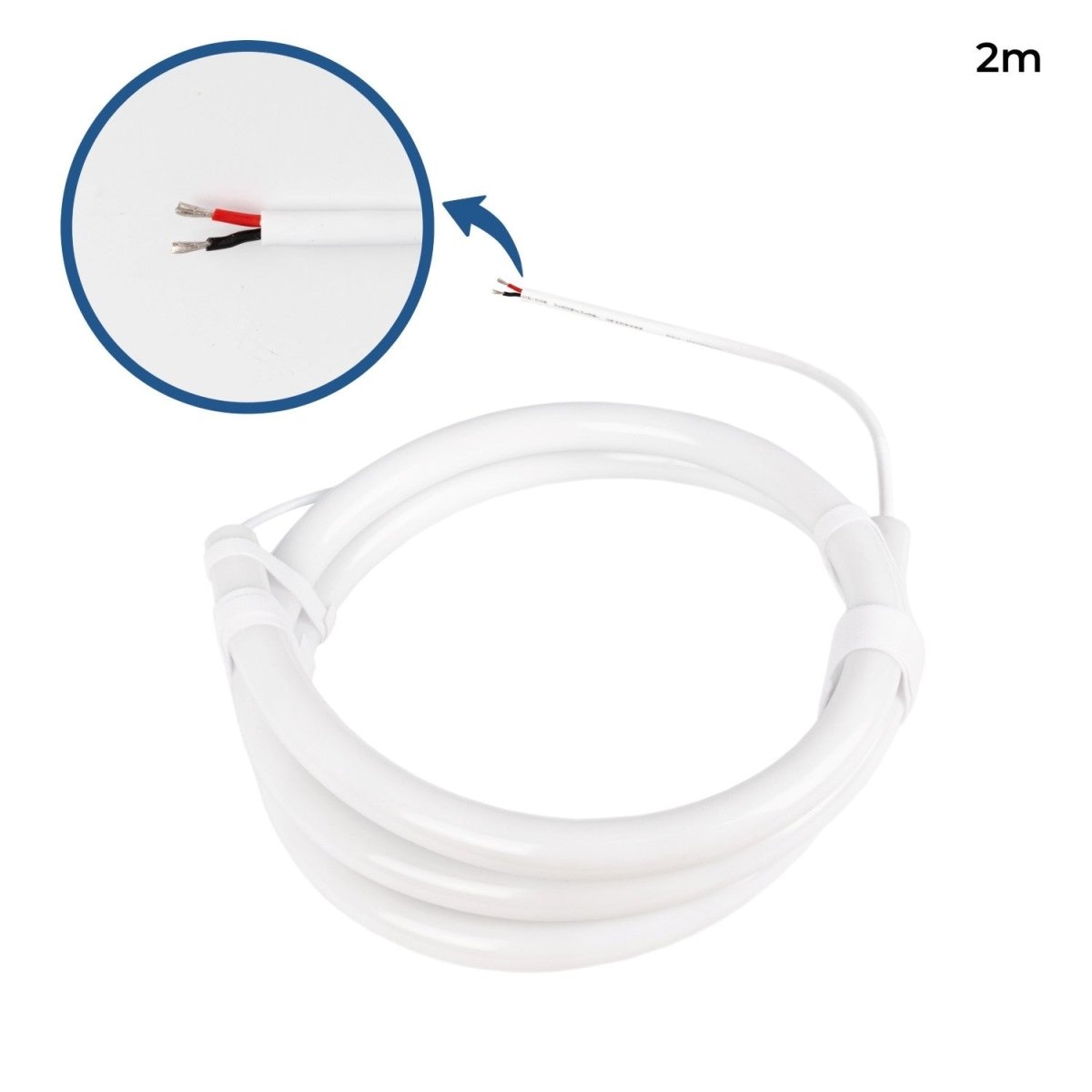 Neón LED flexible 360º circular - Ø22mm - 2 metros - 24V DC - 240Ch/m - 19,2W/m - IP65 - Barcelona Led-