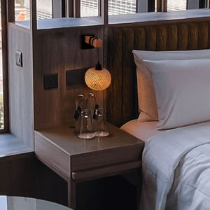 Aplique de pared madera y mimbre "Shelley" - E27 (10)