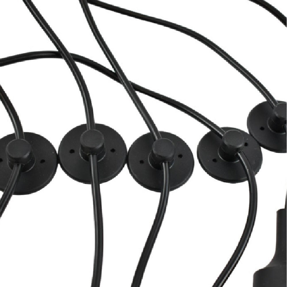 Lámpara araña colgante negra "Lumière" para 6 bombillas E27 – Estilo vintage (8)