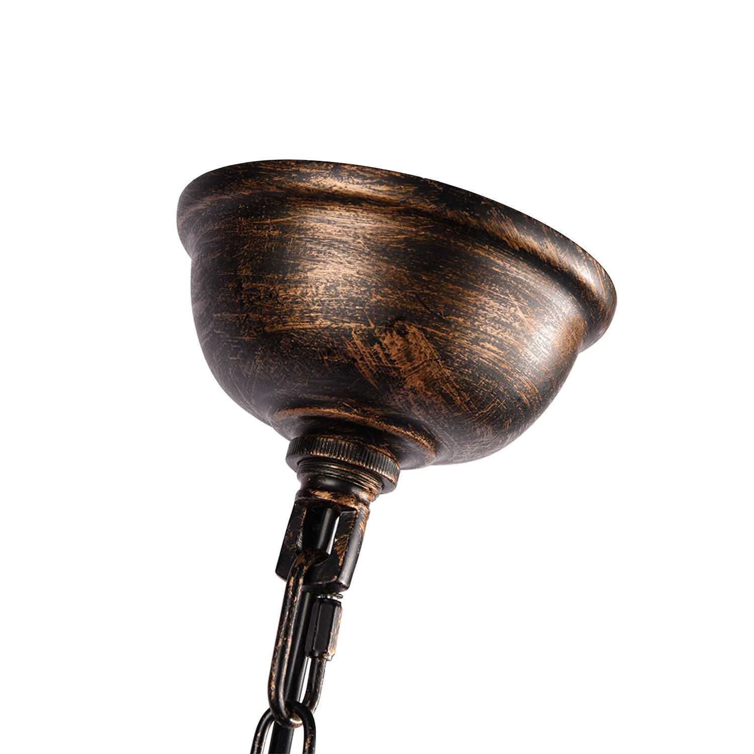 Lámpara colgante inspiración "Tiffany" con mosaico floral en cristal (8)