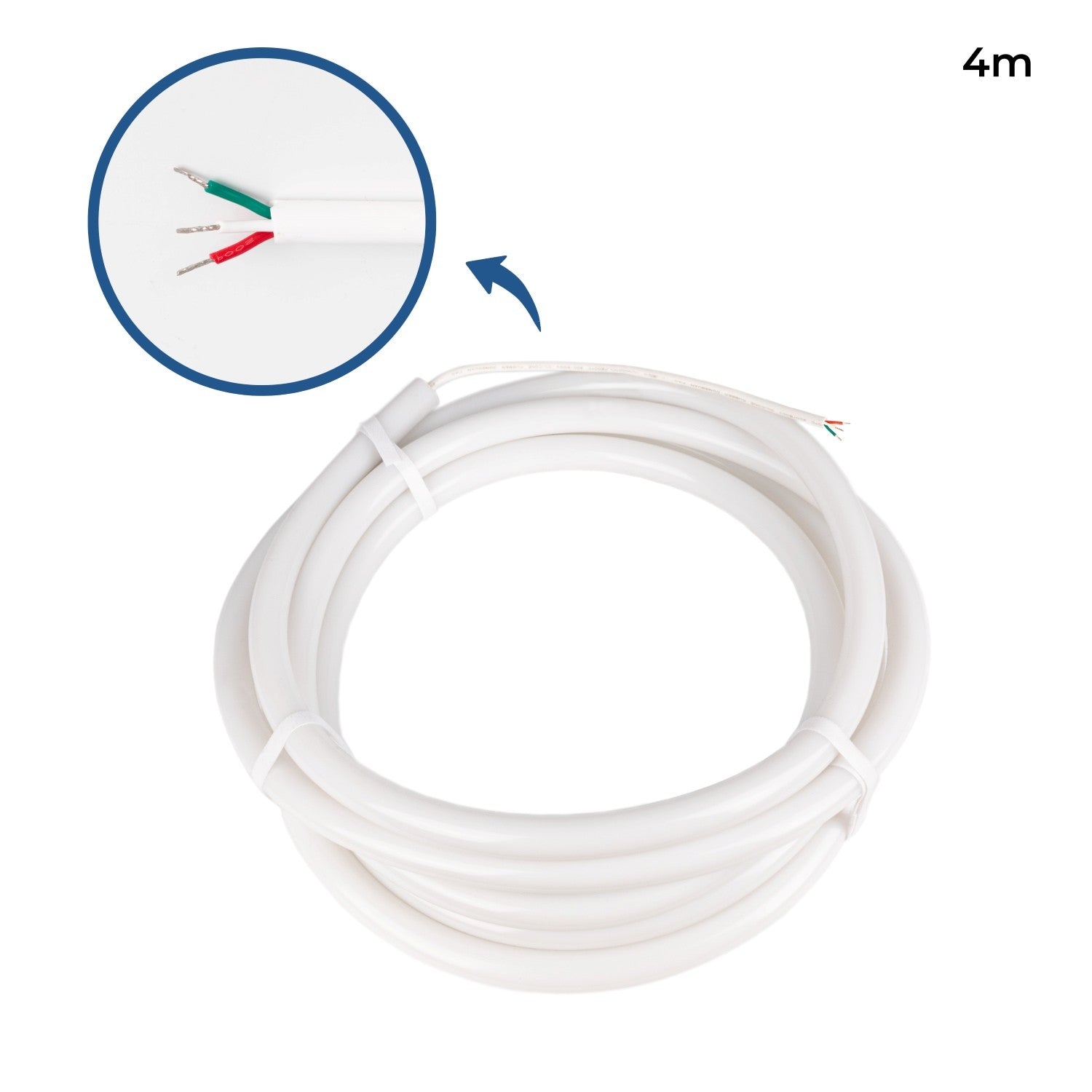 Neón LED flexible RGB inteligente IC - 360º circular - Ø22mm - 4 metros - 12V DC - 28W/m - IP65 (7)