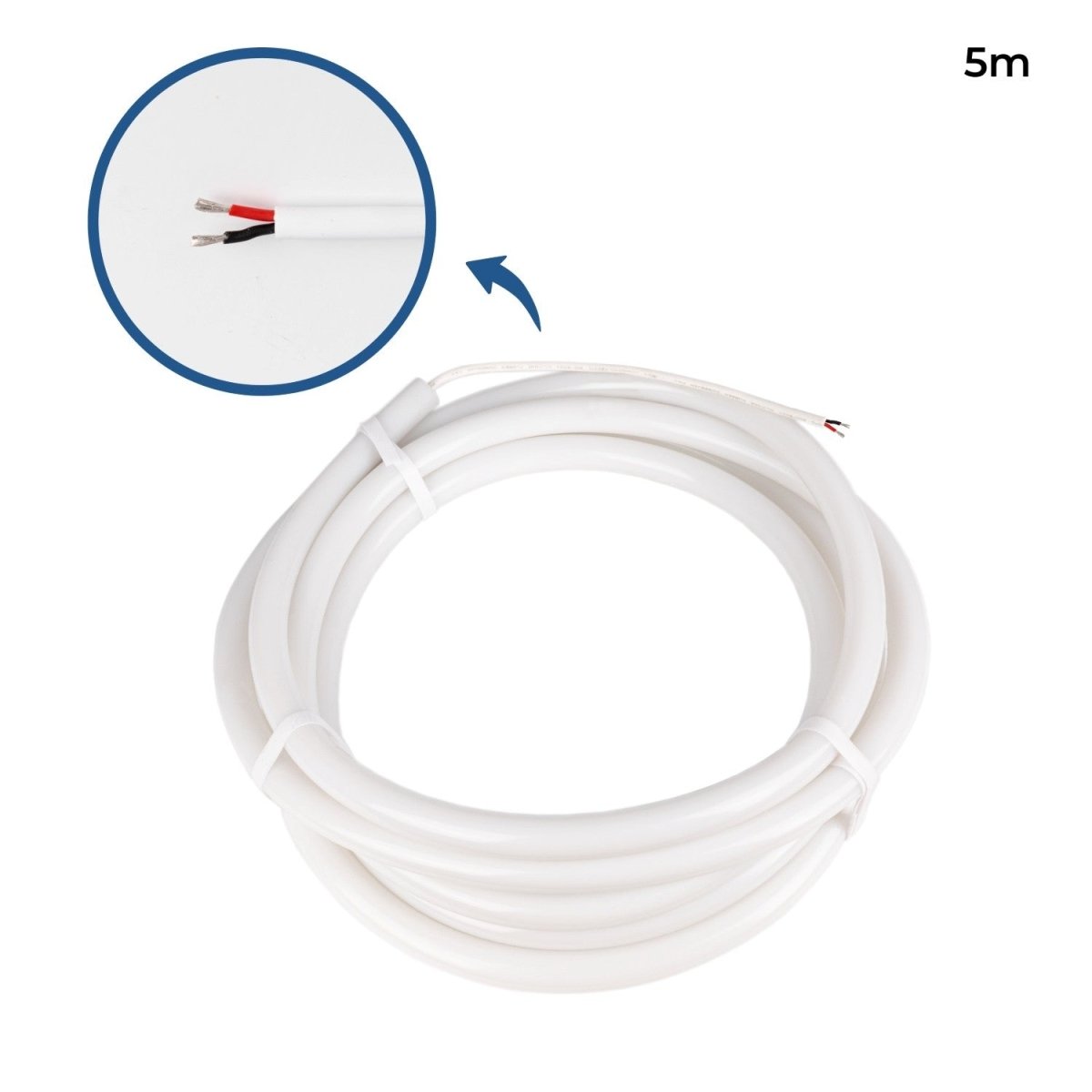 Neón LED flexible 360º circular - Ø22mm - 5 metros - 24V DC - 240Ch/m - 19,2W/m - IP65 - Barcelona Led-