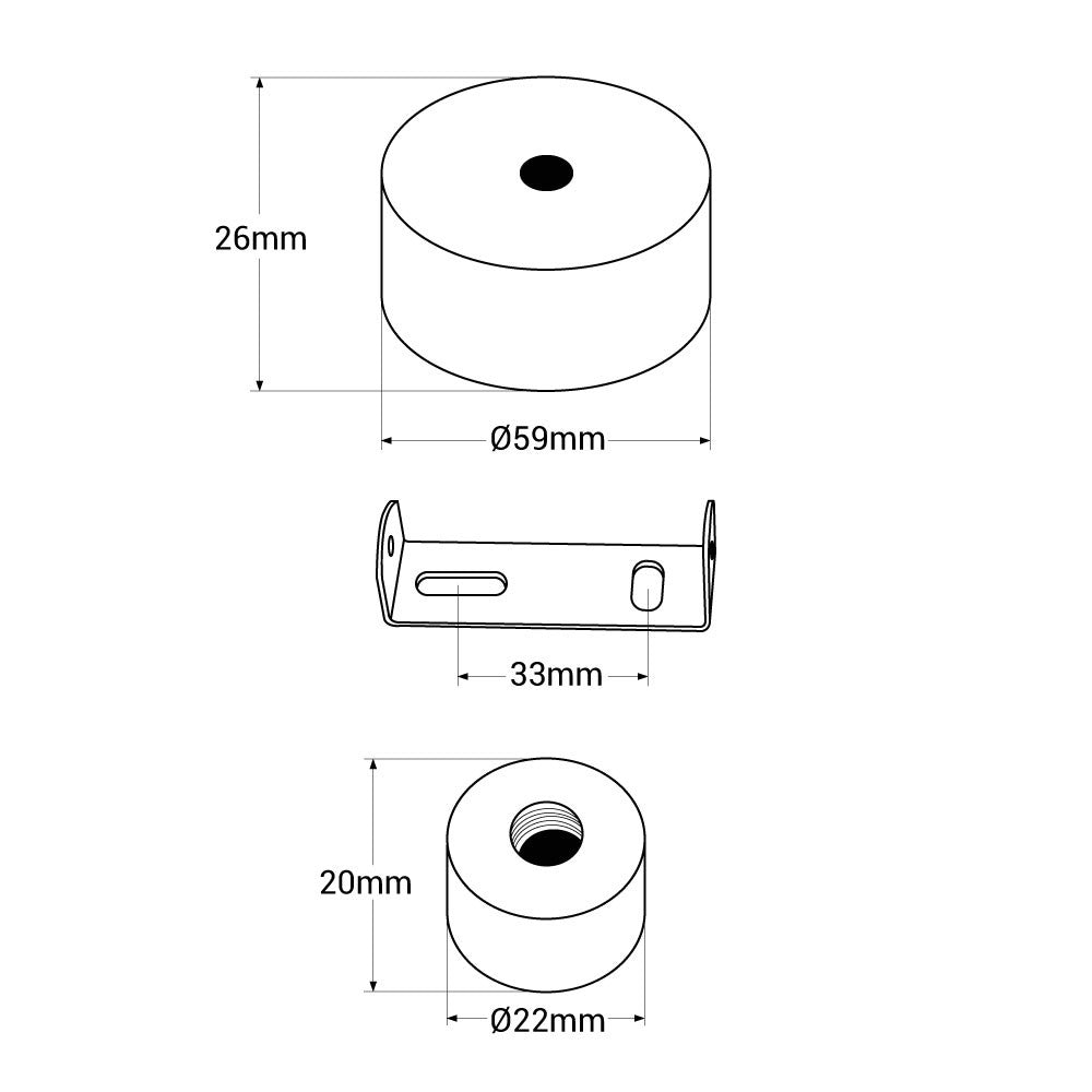 Accesorio florón embellecedor para neón 360º - Ø22 - NSD22 (5)