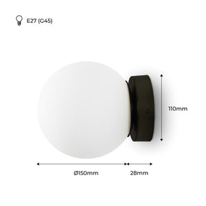 Aplique de pared bola cristal "Rober" (29)