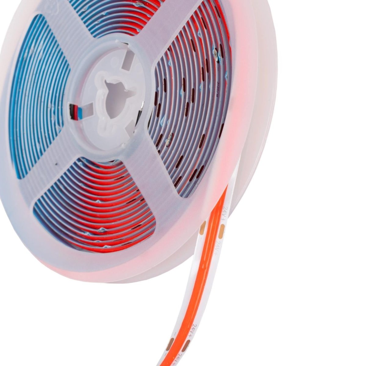Tira LED COB 24V DC - 12W/m - Colores - 8mm - IP20 - Rollo de 5 metros - Corte cada 4cm - Barcelona Led-
