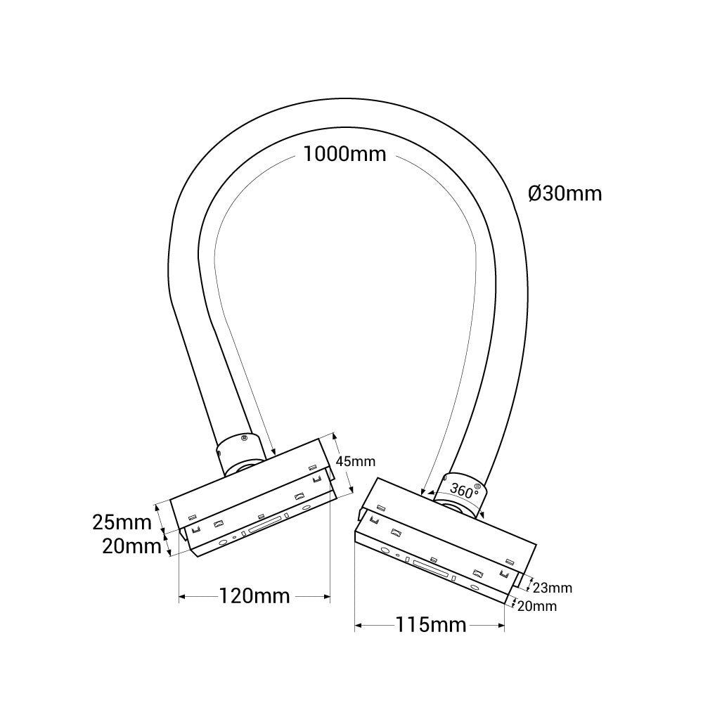 Neón LED flexible para carril magnético 360º - 48V DC- Ø30mm - 24W/m - 1 metro - 336ch/m (18)