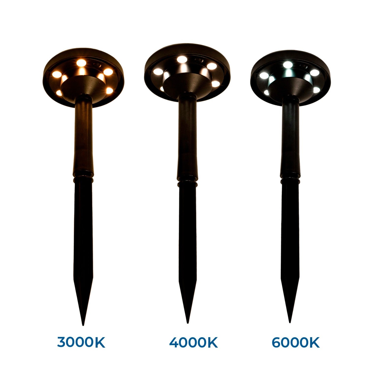 Foco solar exterior LED CCT con pincho - 1W - IP65 (1)