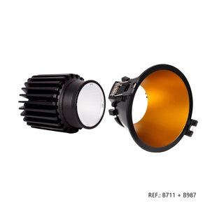 Módulo LED 15W para aro downlight MR16/GU10 - 45º - CRI 90 (24)