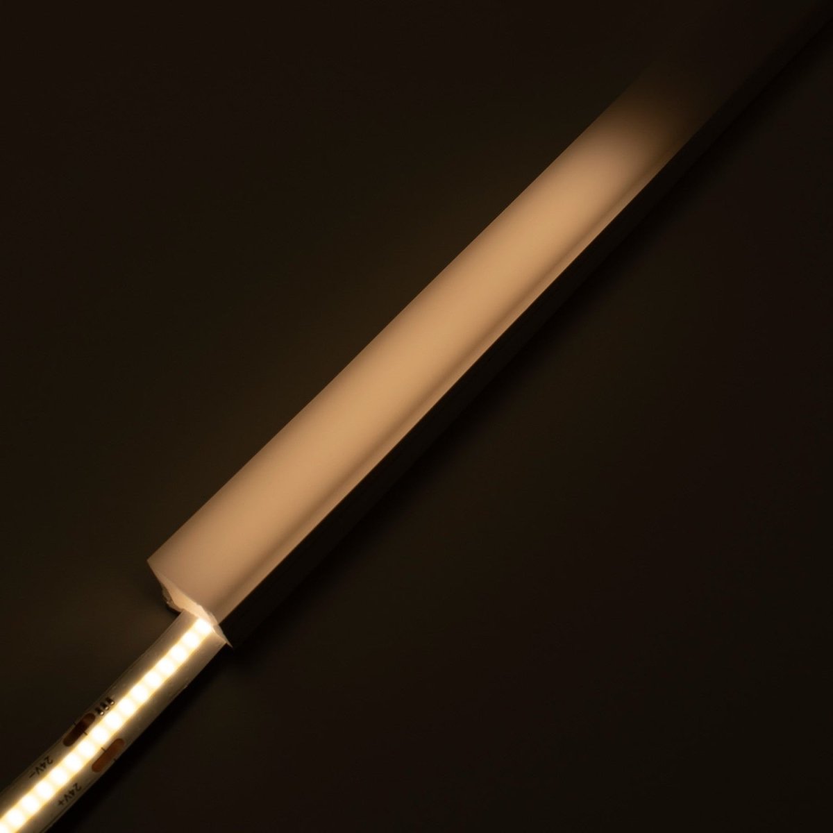 Funda de silicona flexible blanca - Tira LED a neón - 16x16 mm - 3 lados - Superficie - Barcelona Led-Accesorios