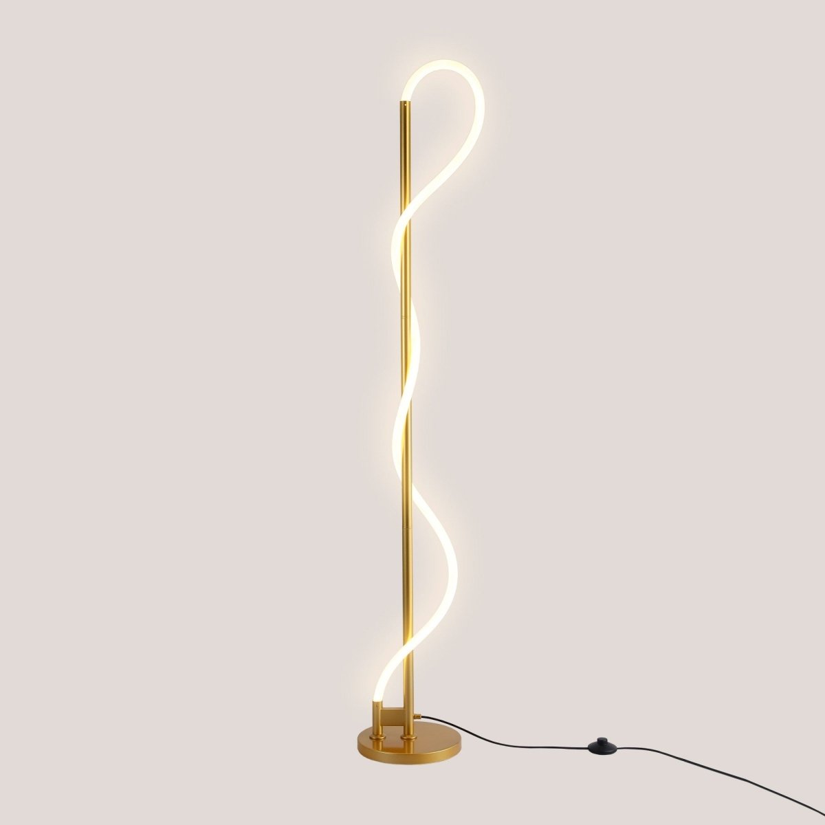 Lámpara de pie moderna neón ondulante "Corda" - 360º - Regulable - 30W - 3000K - Barcelona Led-Decoración