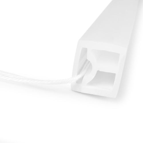 Guaina in silicone per la conversione della striscia LED in neon - 16x16mm - 5m - Flessione orizzontale