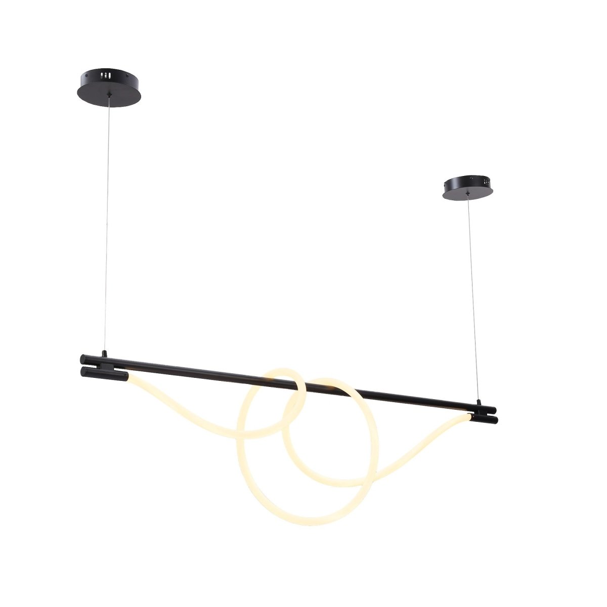 Lámpara colgante moderna neón ondulante "Corda" - 360º - 45W - 3000K - Barcelona Led-Decoración