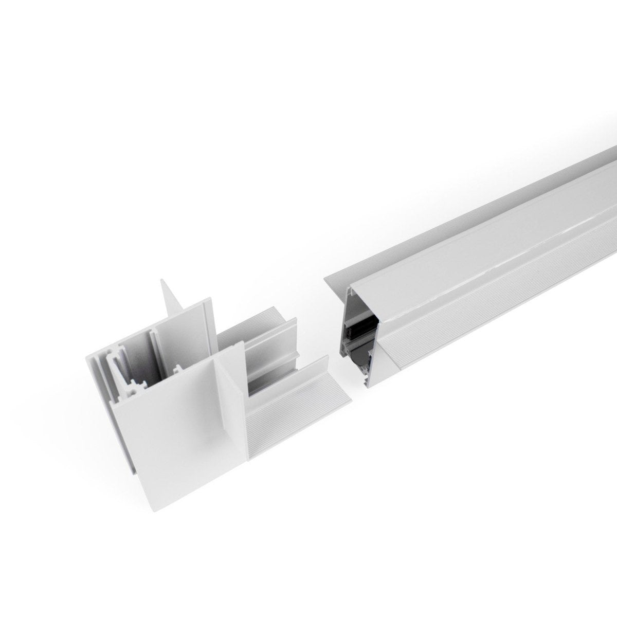Unión en L para carriles magnéticos empotrables 20mm - Vertical - Barcelona Led-Accesorios
