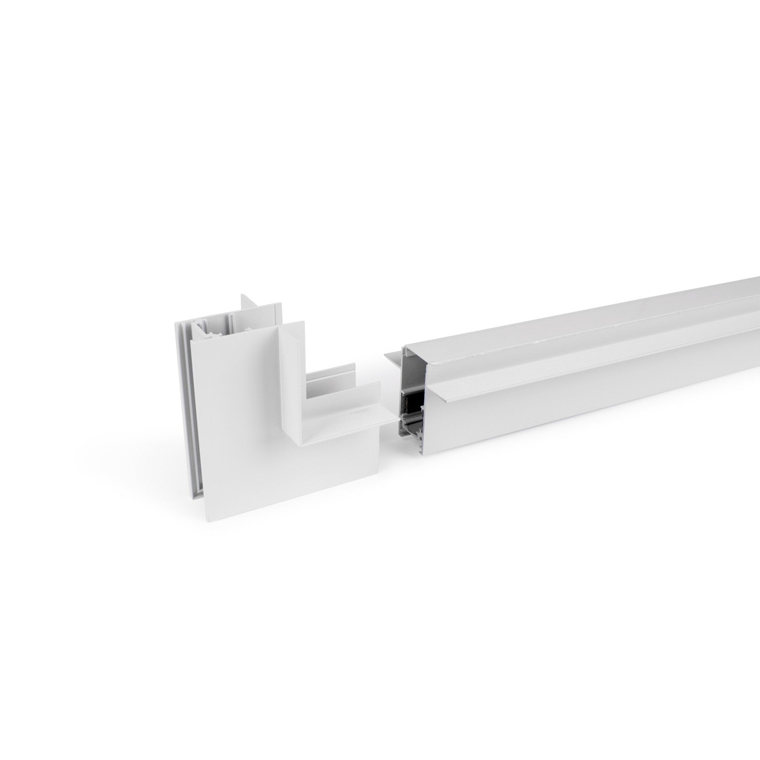 Unión en L para carriles magnéticos empotrables 20mm - Vertical (14)