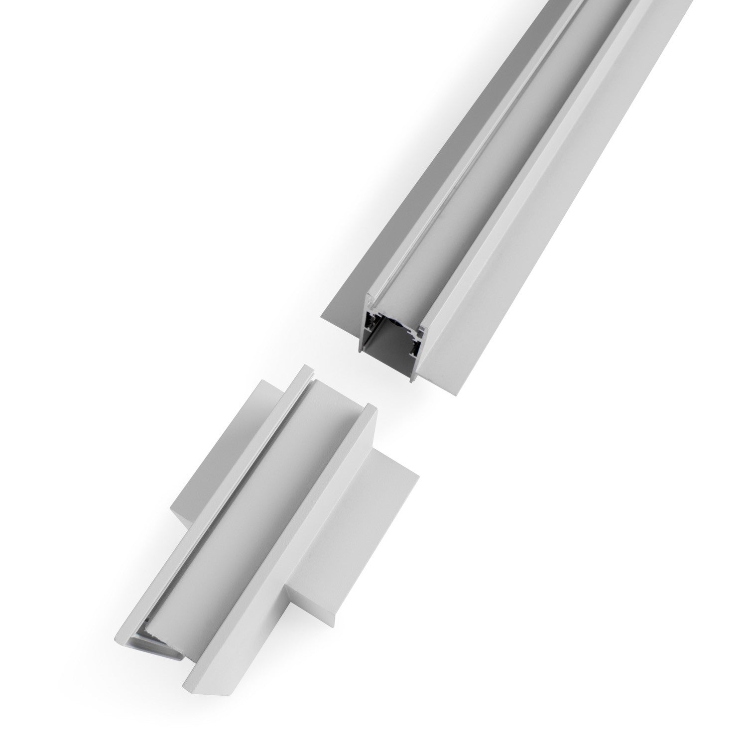 Unión en L para carriles magnéticos empotrables 20mm - Vertical (15)