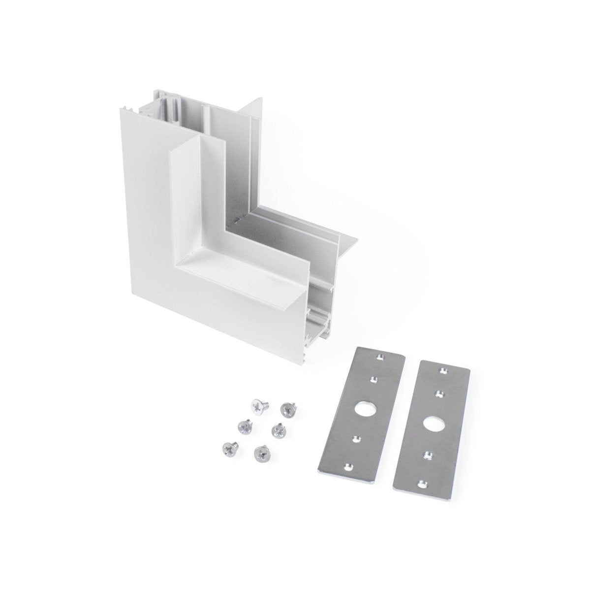 Unión en L para carriles magnéticos empotrables 20mm - Vertical - Barcelona Led-Accesorios