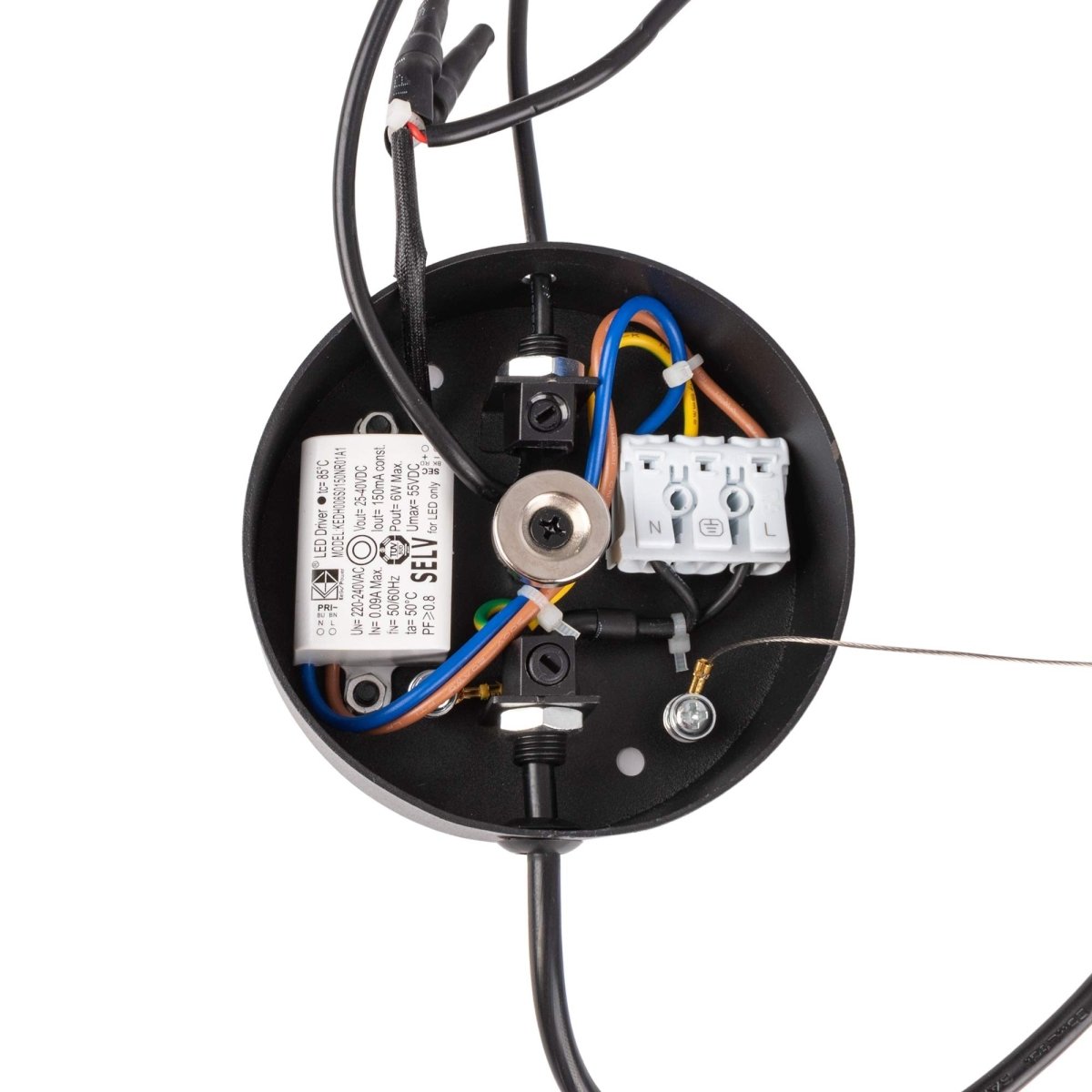 Lámpara colgante de diseño "Nébula" con enchufe e interruptor - 1x6W - Barcelona Led-Decoración
