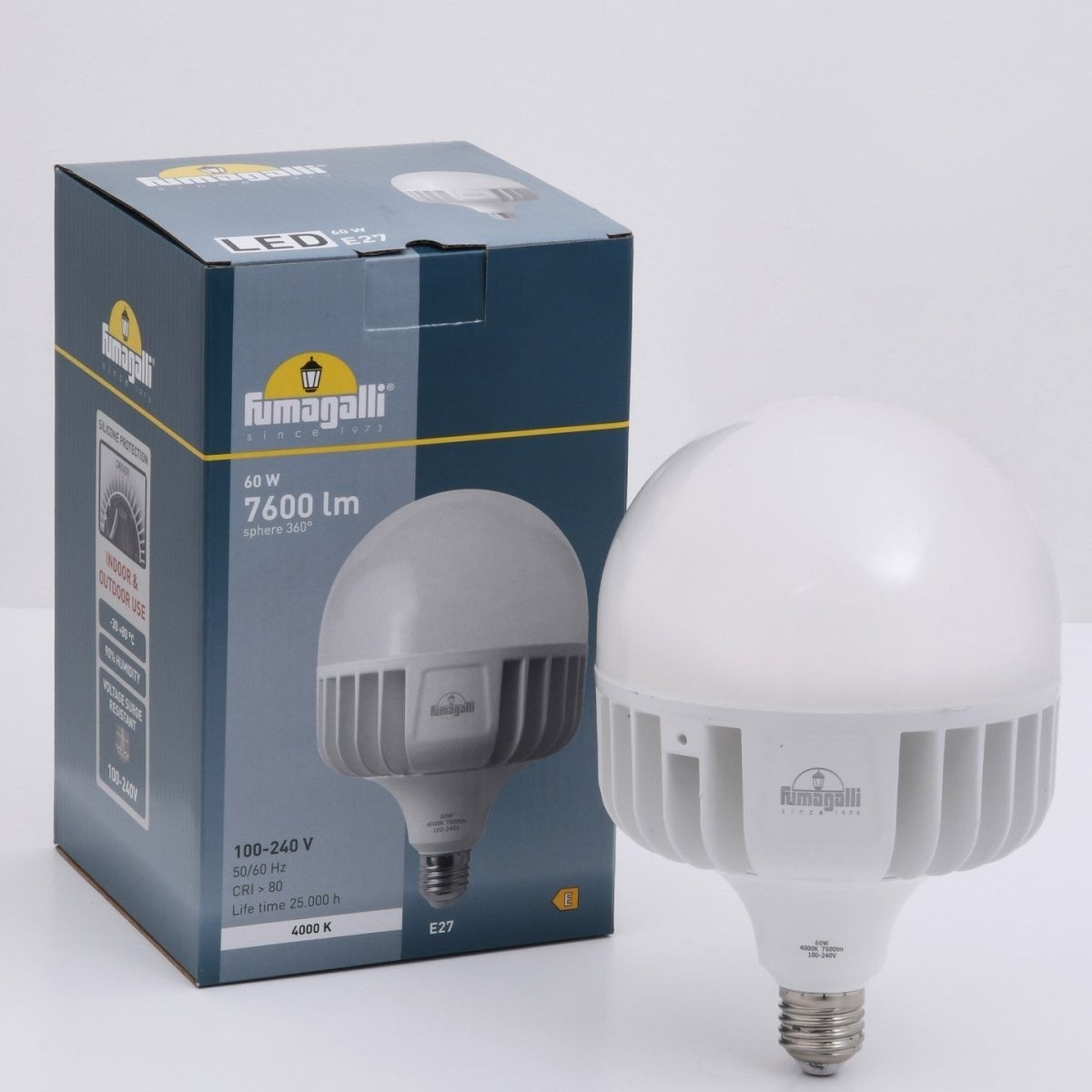 Bombilla LED E27 alta potencia - 60W - Fumagalli - ø138mm - Barcelona Led-