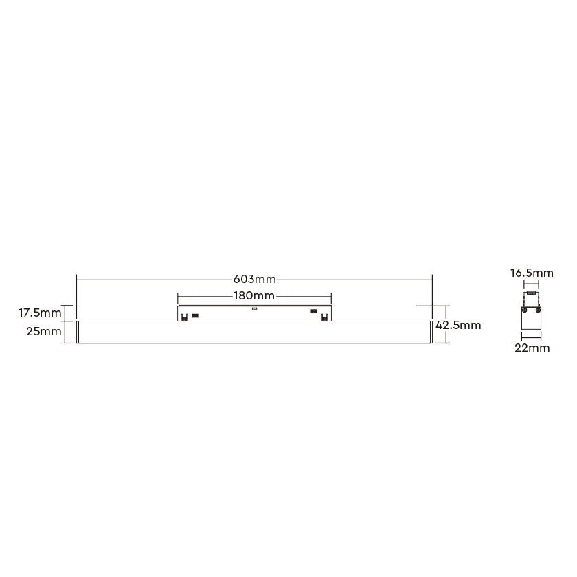 Luminaria lineal opal para carril magnético CCT - 24W - Mi Light (4)