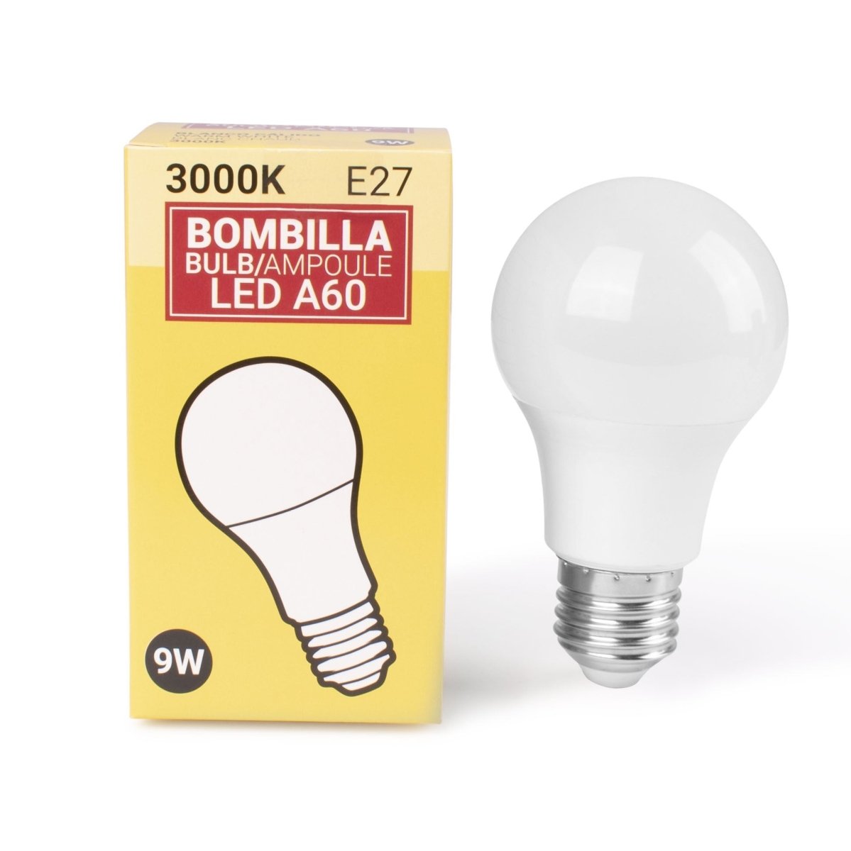 Pack x 10 - Bombilla LED E27 A60 - 9W - Barcelona Led-