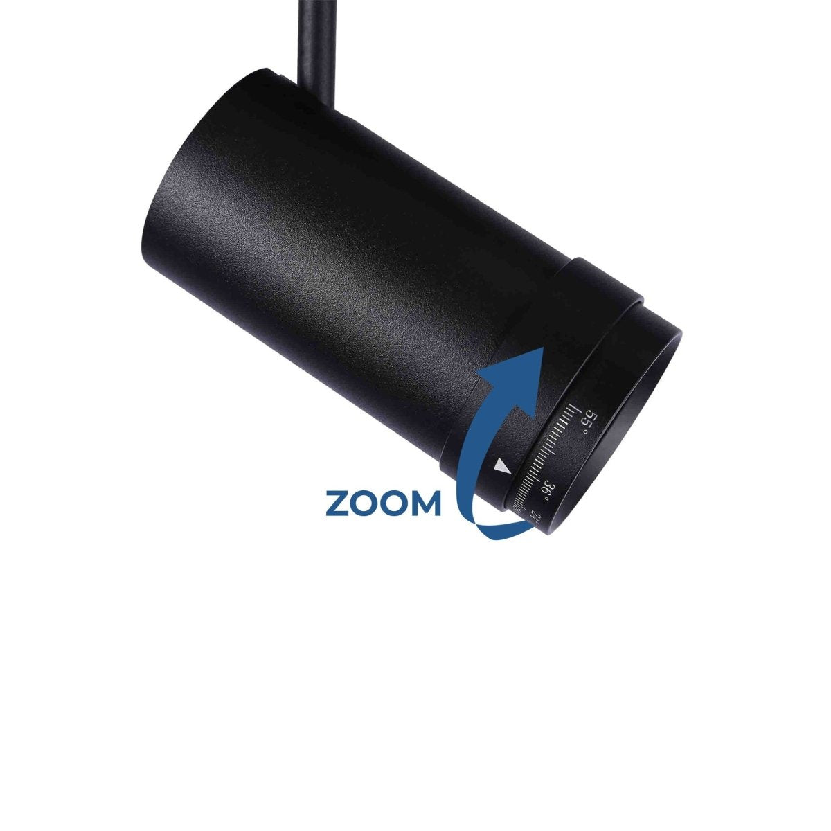 Foco LED para carril magnético con Zoom 10-55º - 48V - 12W - Barcelona Led-