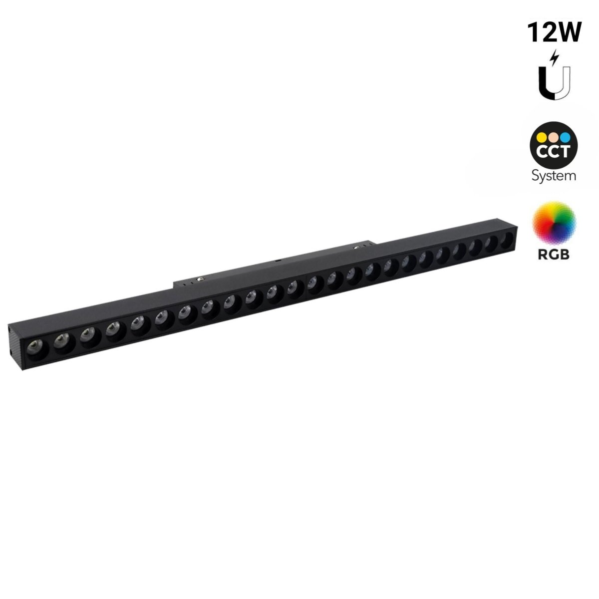 Luminaria lineal para carril magnético RGB + CCT - 12W - UGR18 - Mi Light - Barcelona Led-