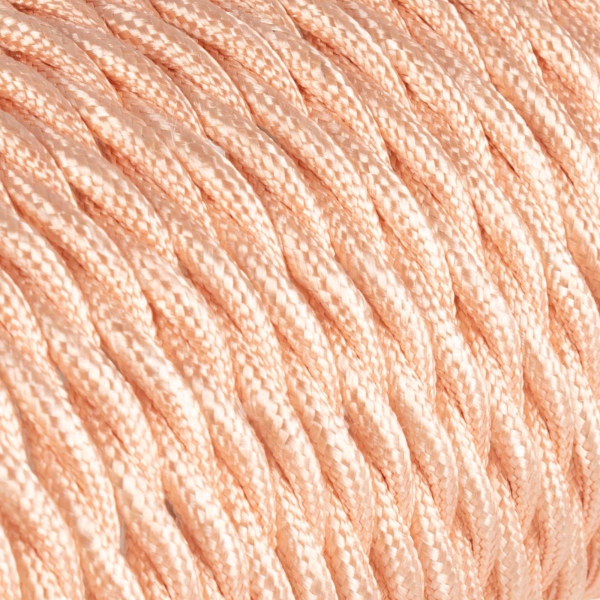 Cable eléctrico trenzado en tejido efecto seda gold rose - Barcelona Led-Material eléctrico