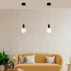 Cable eléctrico trenzado en tejido efecto seda gold rose (4)