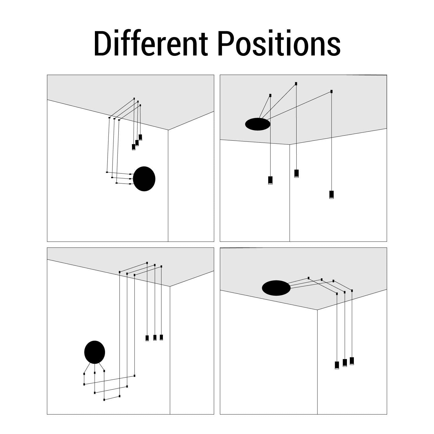 Lámpara colgante de diseño "Nébula" - 3x6W (13)