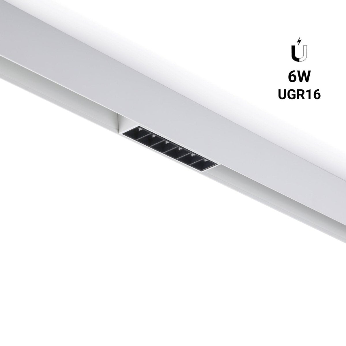 Luminaria lineal LED para carril magnético 48V - 6W - UGR 16 - Barcelona Led-