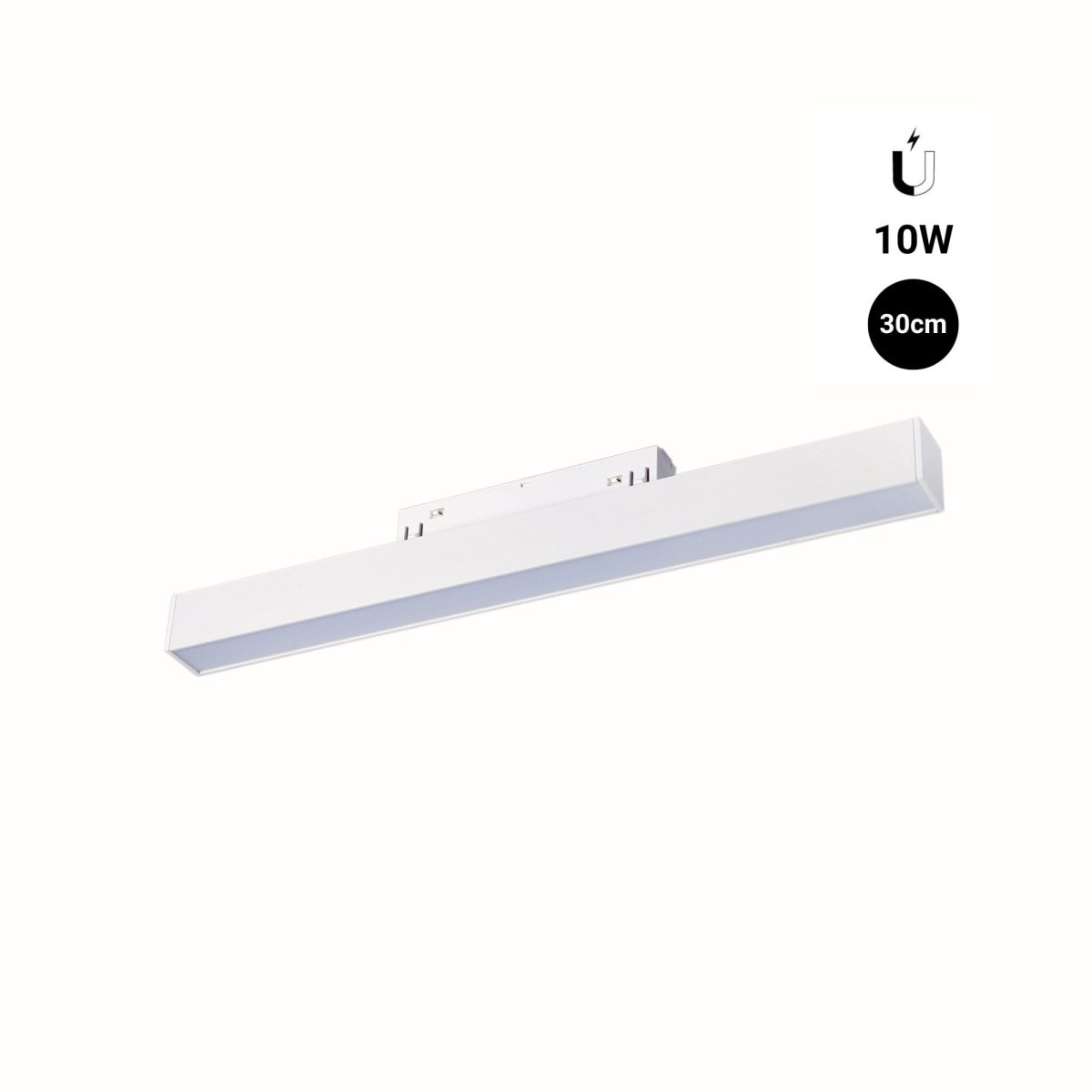 Luminaria lineal LED opal para carril magnético 48V - 10W - Barcelona Led-