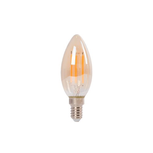 Bombilla LED filamento Vela E14 C35 - 4W - Vintage - 2200K