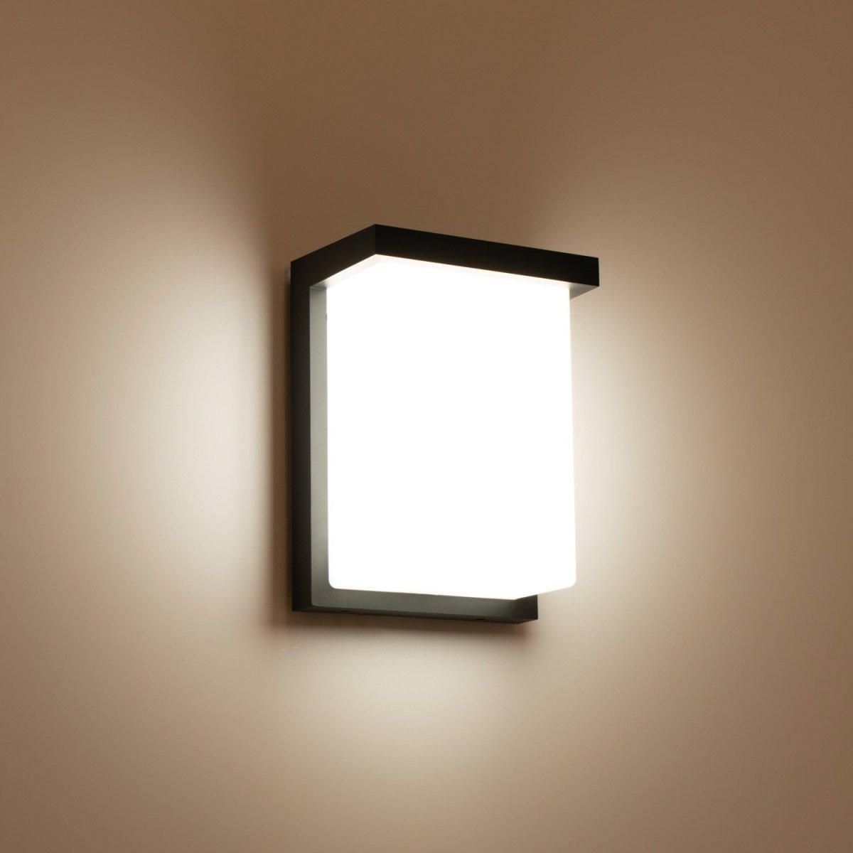 Aplique de pared exterior en aluminio "Block" - Potencia ajustable: 12W-14W-16W - CCT - Barcelona Led-Decoración