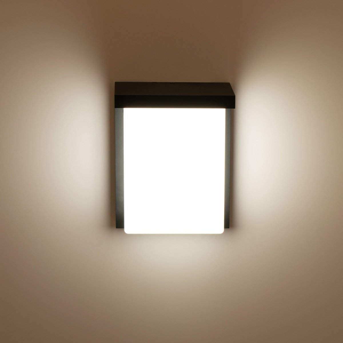 Aplique de pared exterior en aluminio "Block" - Potencia ajustable: 12W-14W-16W - CCT - Barcelona Led-Decoración