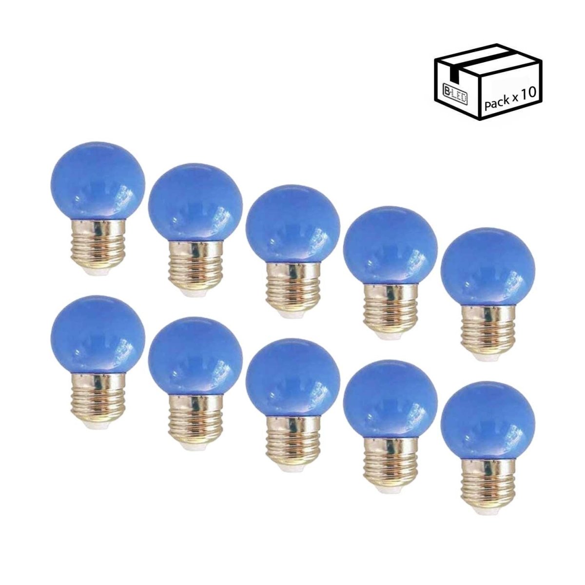 Pack de 10 Bombillas LED E27 1W de un color - Barcelona Led-