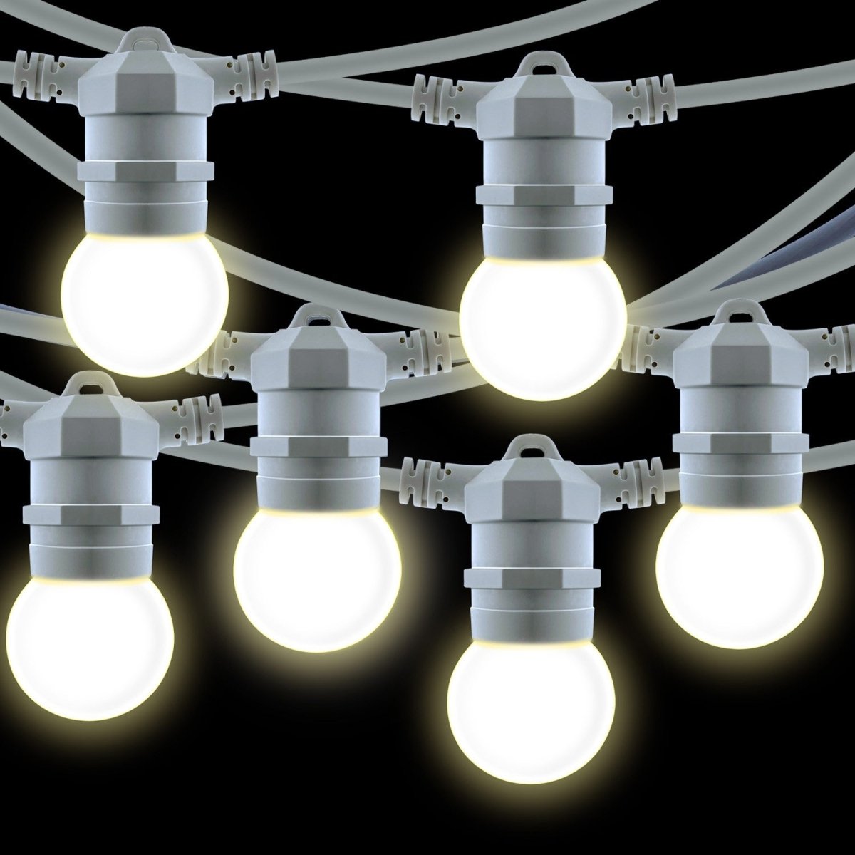 Kit guirnalda luces exterior 10 metros + 10 bombillas LED E27 1W - IP44 - Blanco cálido - Barcelona Led-