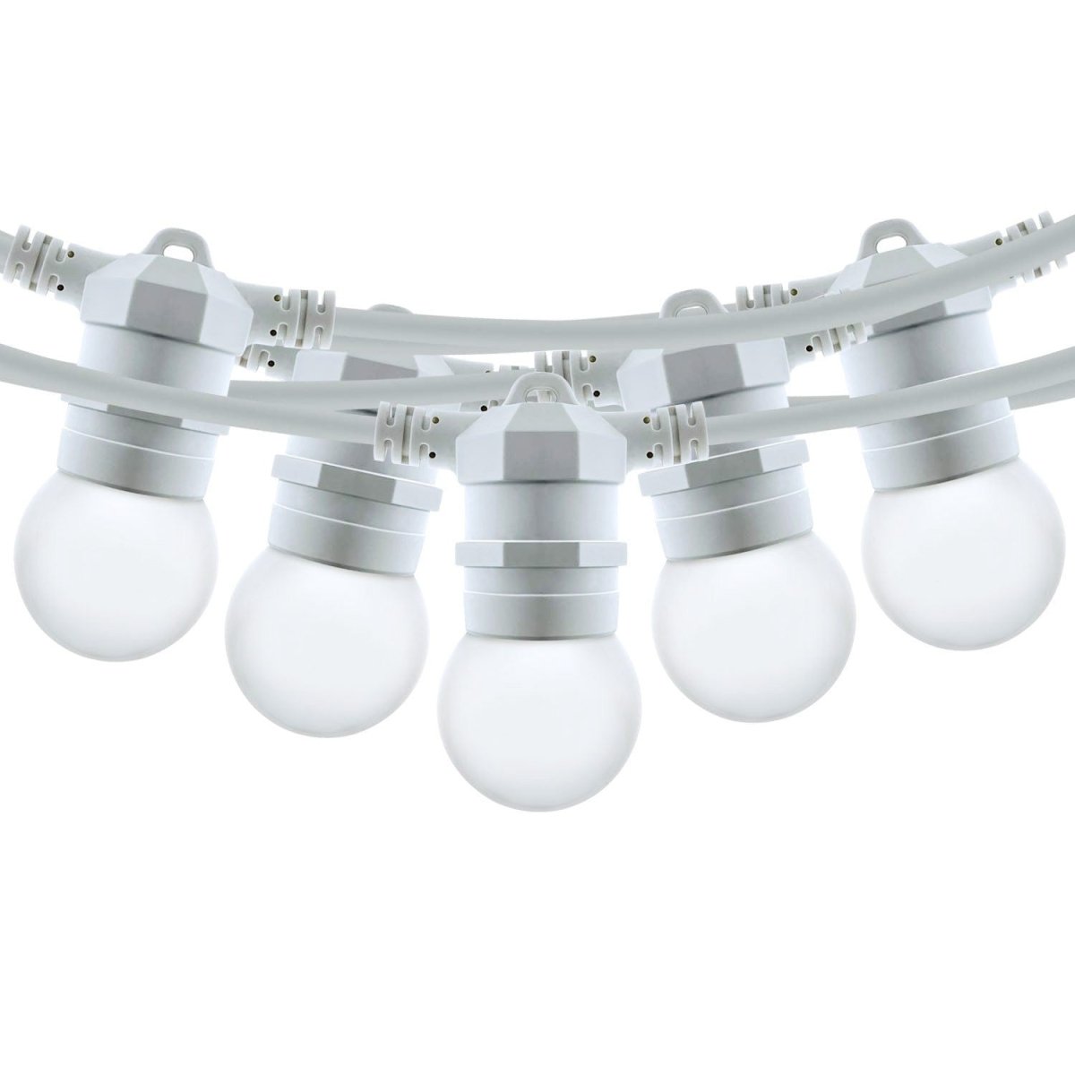 Kit guirnalda luces exterior 10 metros + 10 bombillas LED E27 1W - IP44 - Blanco cálido - Barcelona Led-
