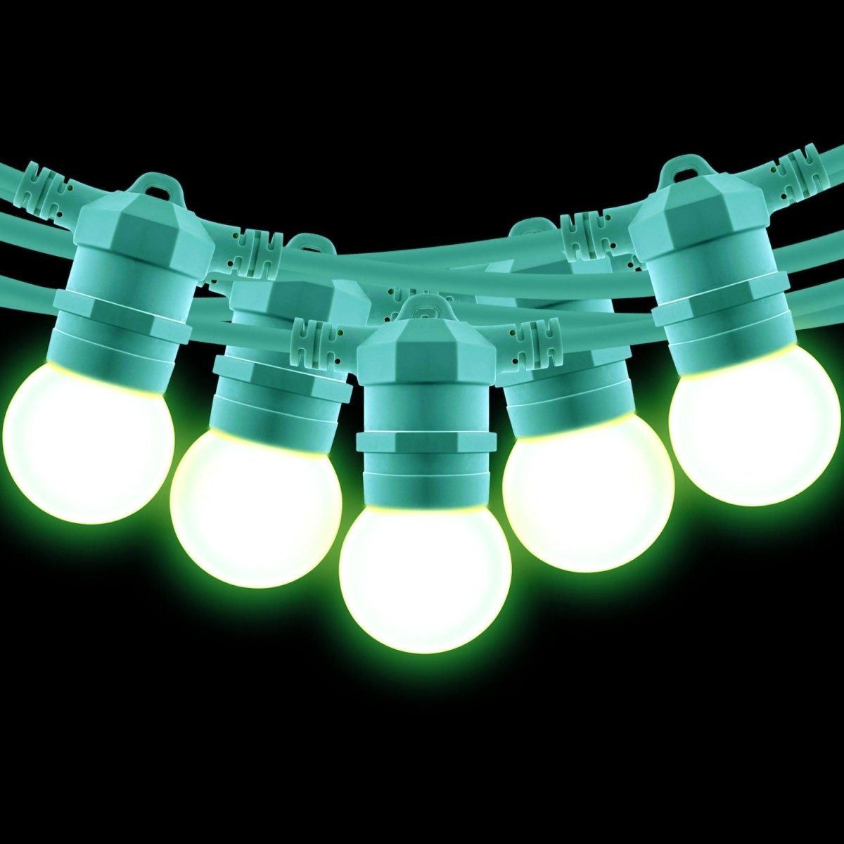 Kit guirnalda luces exterior 10 metros + 10 bombillas LED E27 1W - IP44 - Blanco cálido - Barcelona Led-