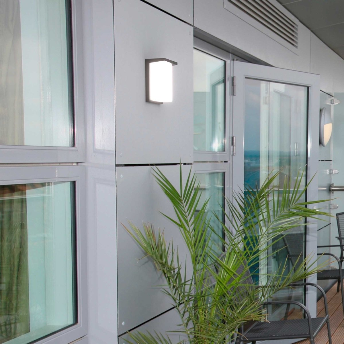 Aplique de pared exterior en aluminio "Block" - Potencia ajustable: 12W-14W-16W - CCT - Barcelona Led-Decoración