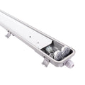 Kit plafoniera stagna doppia 120cm + 2 tubi LED T8 18W - 4000K 5
