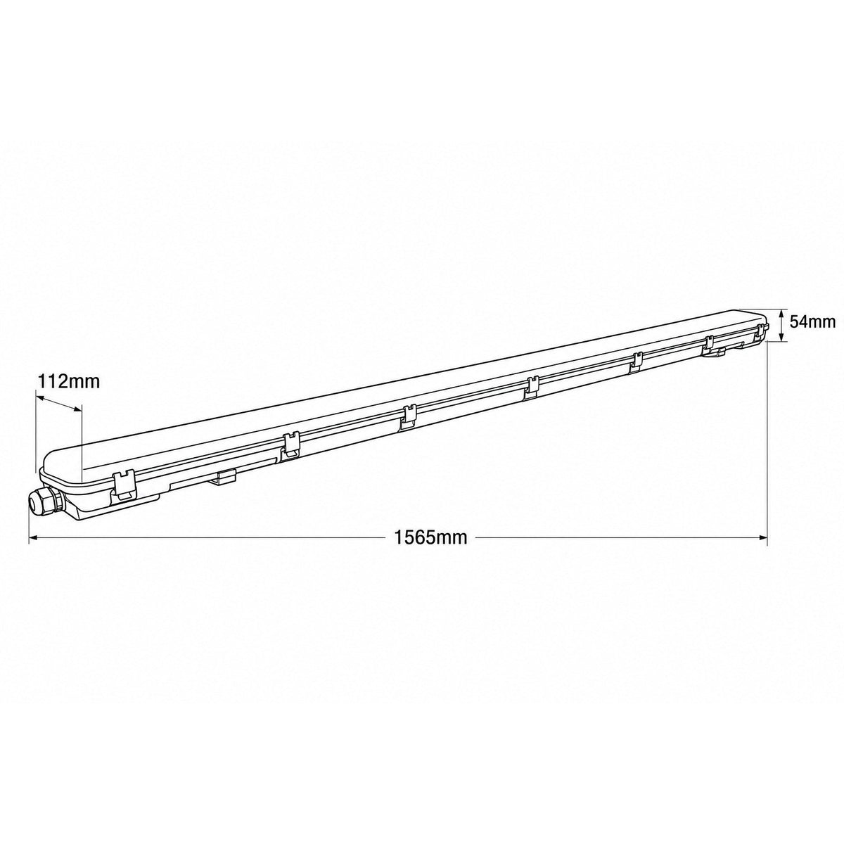 Pantalla estanca para 2 tubos LED 150cm - IP65 (13)