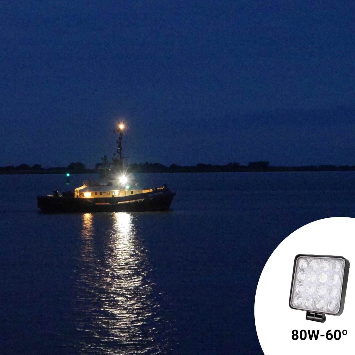 Faro LED 4x4 todoterreno - 80W - 10-40V DC - 4 Pulgadas - 8000lm - Ángulo 60º - Barcelona Led-