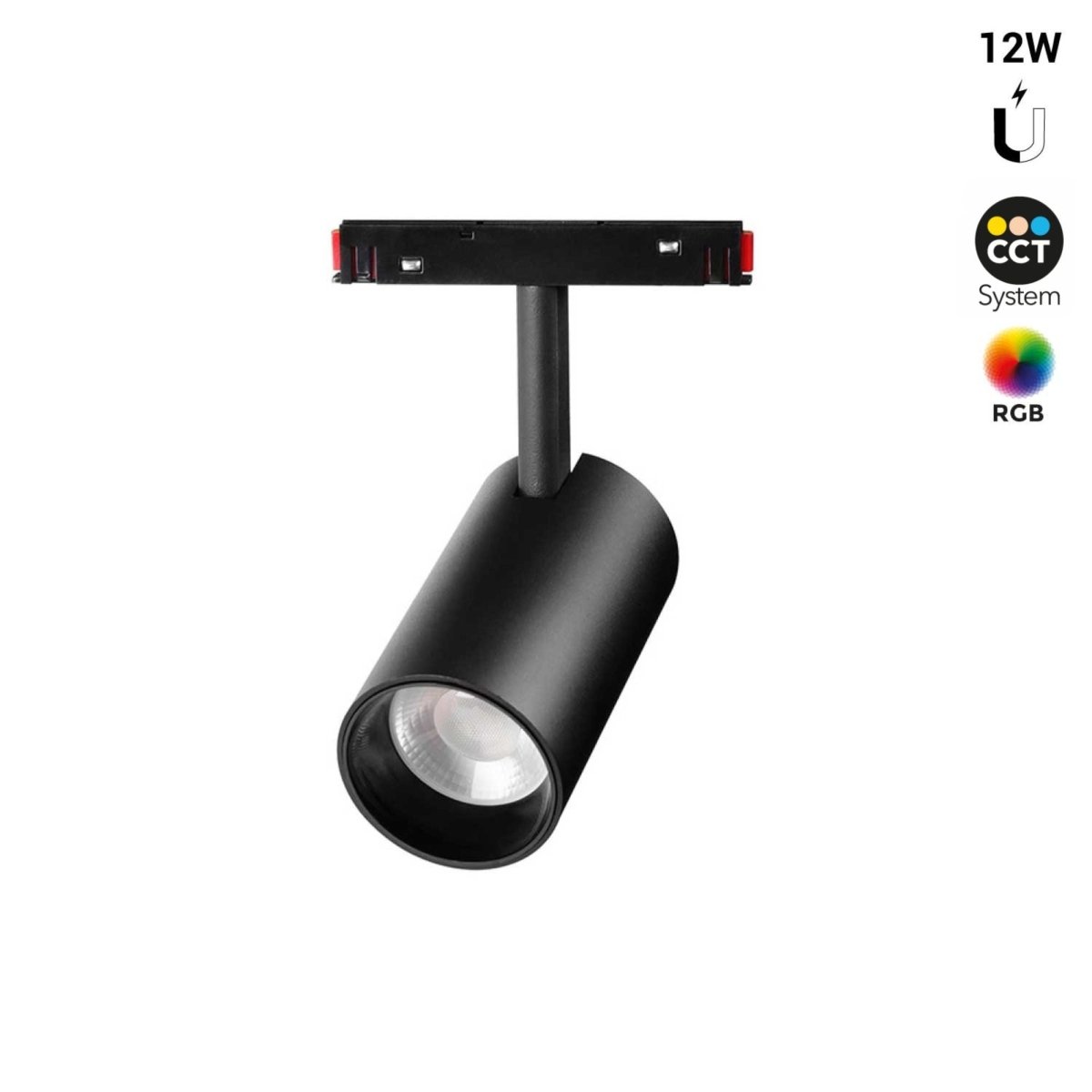 Foco LED para carril magnético RGB + CCT - 48V - 12W - Mi Light - Barcelona Led-