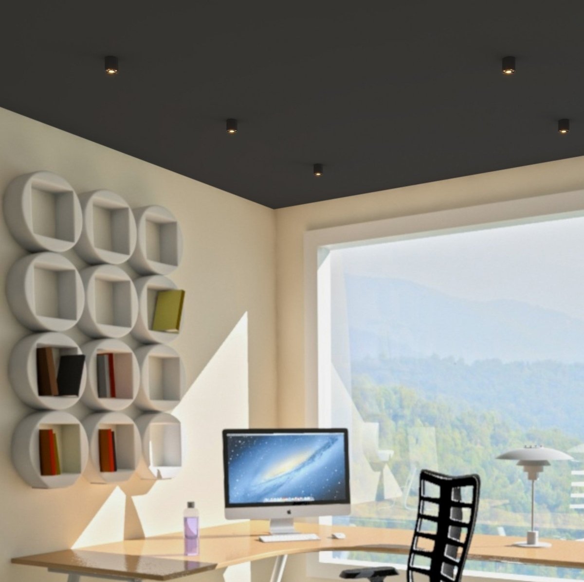 Aplique de techo LED 8W - UGR18 - Driver Eaglerise - Barcelona Led-Decoración