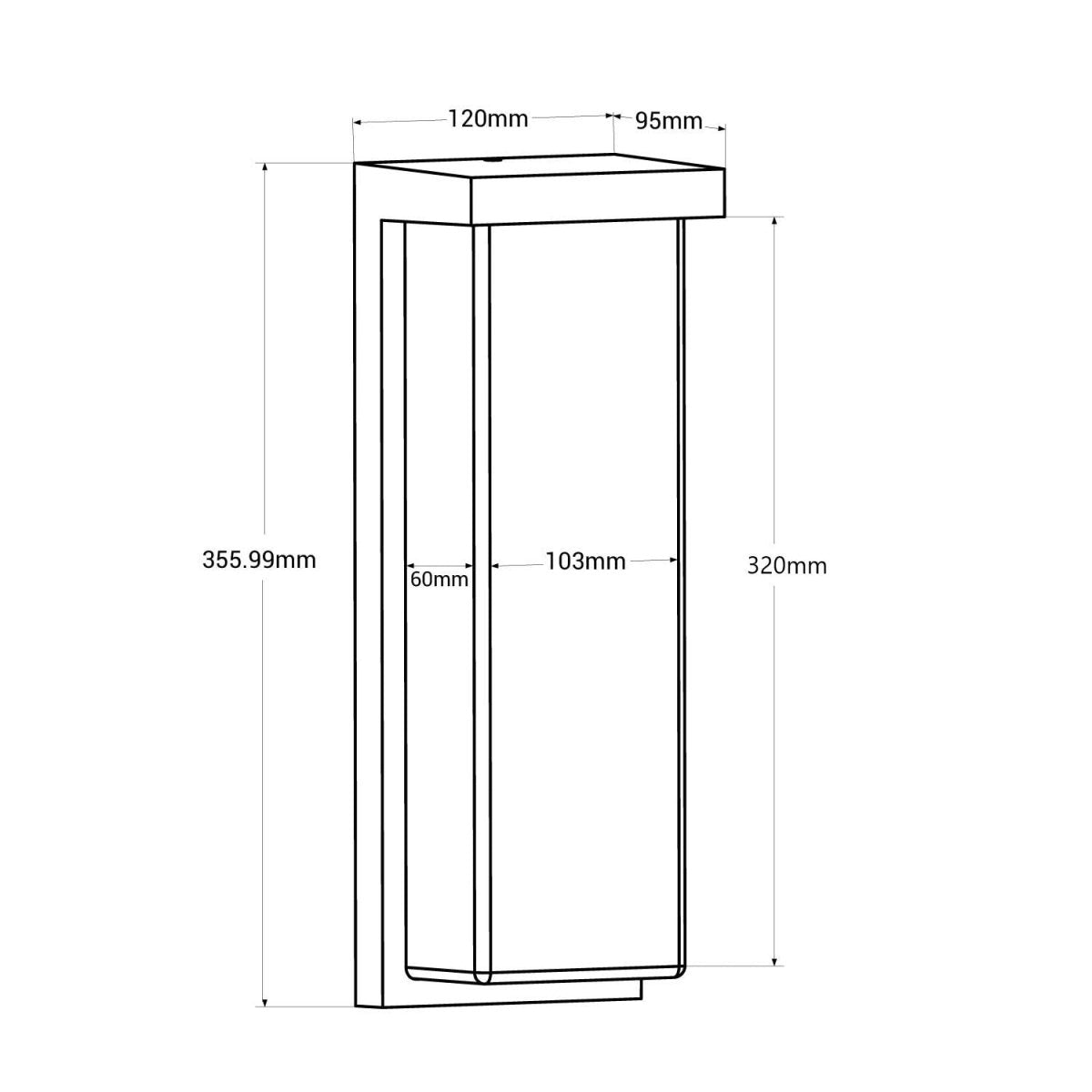 Aplique de pared exterior en aluminio "Retal" - Potencia ajustable: 18W-20W-22W - CCT- IP65 - Barcelona Led-Decoración