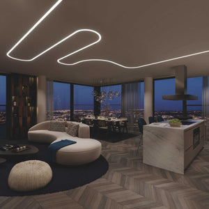 Funda de silicona flexible empotrable para convertir tira LED a neón - 30x20mm - 5 metros - Curvatura vertical (10)