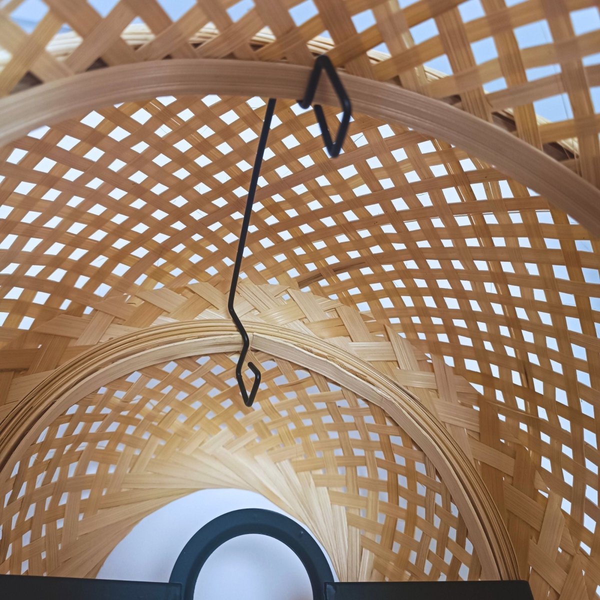 Lámpara de pie de mimbre "Onna" - Barcelona Led-Decoración