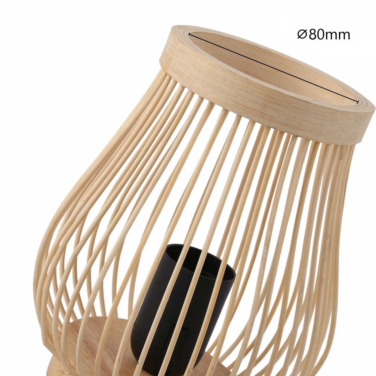Lámpara de mesa de madera "Oca" - E27 - Barcelona Led-Decoración