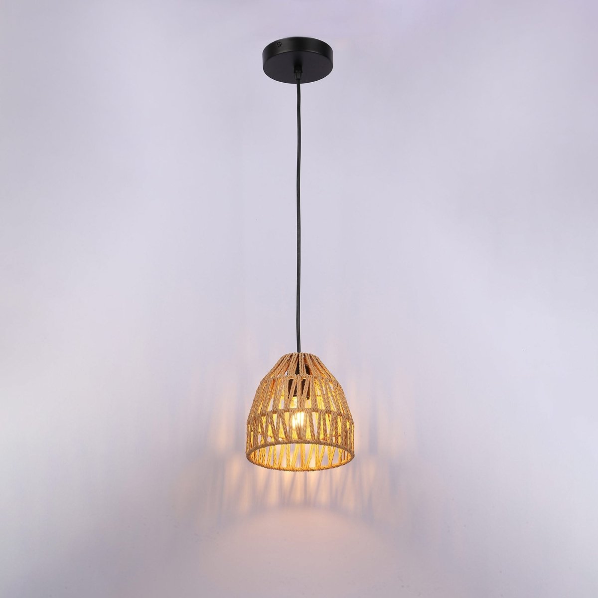 Lampara colgante papel trenzado "Rems" - E27 - Barcelona Led-Decoración