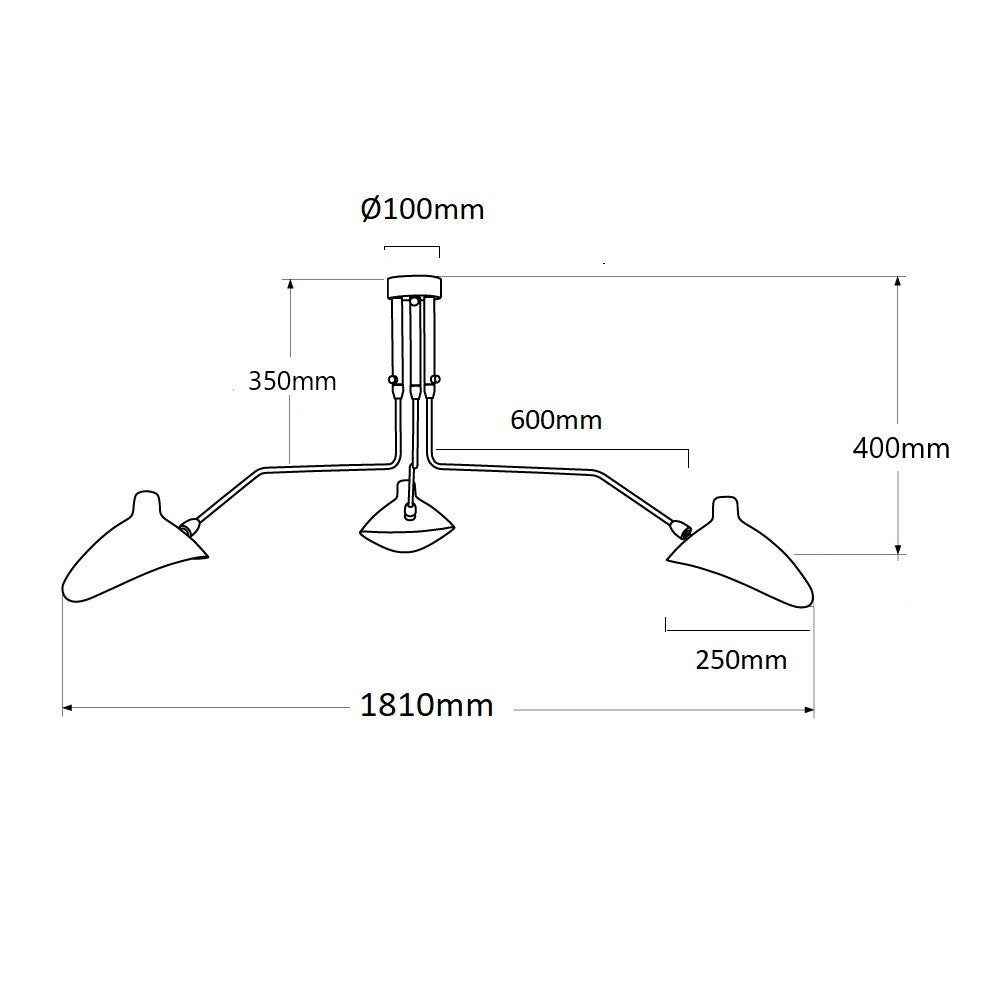 Lámpara de techo de diseño "Muller" - 3xE27 (21)